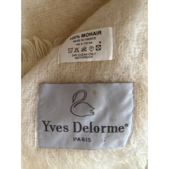 Yves Delorme Paris 100% Mohair Blanket 140 X 170 Cm Made In France - Picture 2 of 4